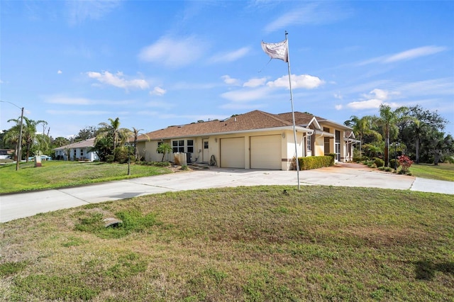17368 Norseman Ave, Port Charlotte, FL 33948 - single story home featuring concrete driveway, an attached garage, stucco siding, and a front lawn