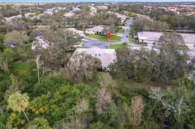 aerial view with a residential view