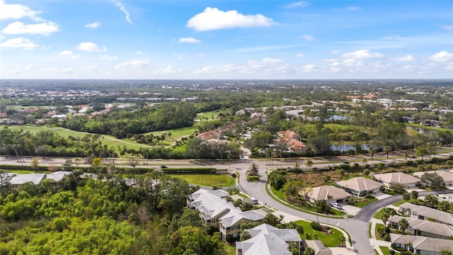 aerial view with a residential view