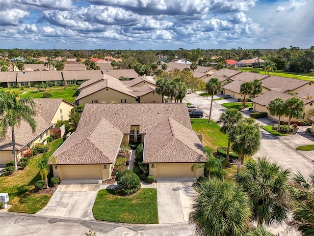 aerial view with a residential view