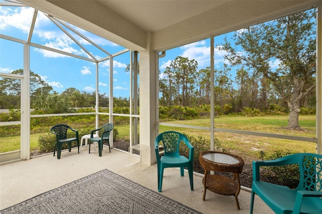 sunroom / solarium with a wealth of natural light