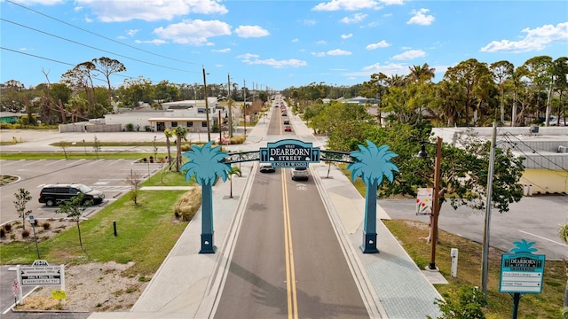 view of road featuring sidewalks