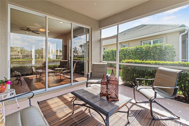 view of sunroom