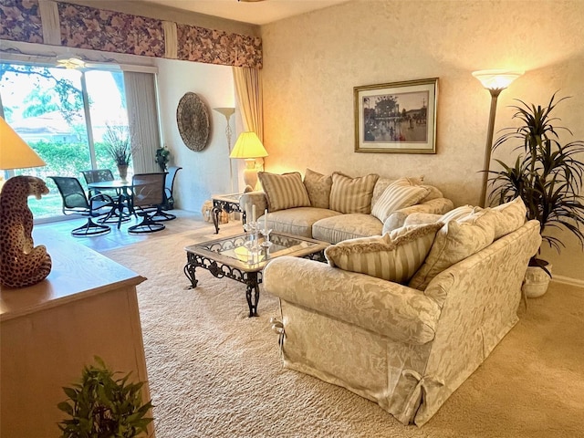 view of carpeted living room