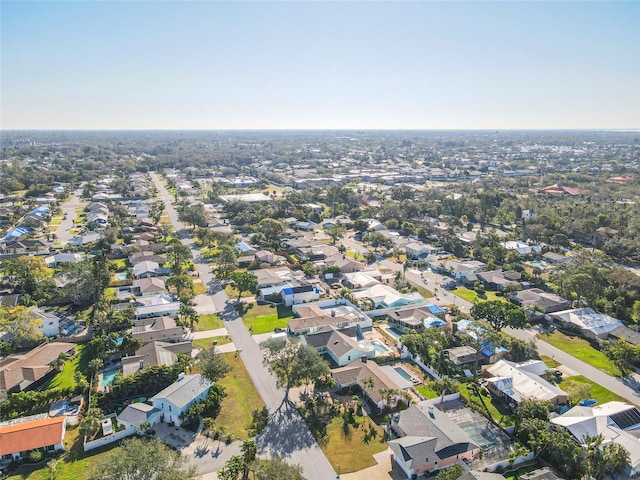 aerial view with a residential view