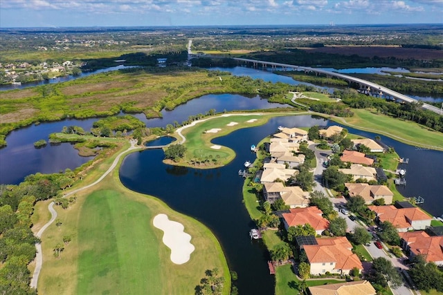 10509 Winding Stream Way, Bradenton, FL 34212 - aerial view of residential area featuring a nearby body of water and a golf club