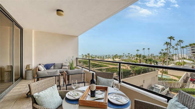 balcony with an outdoor hangout area