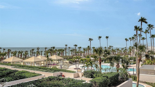 view of water feature