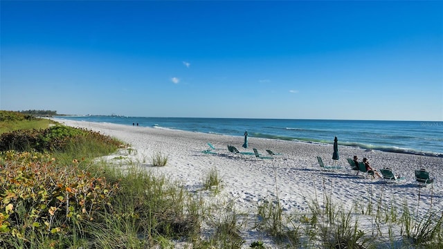 water view featuring a beach view