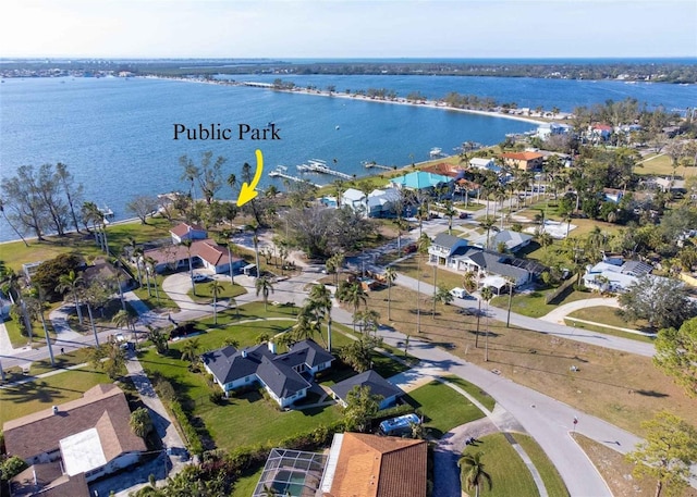 1103 Palma Sola Blvd, Bradenton, FL 34209 - aerial view of property's location featuring a large body of water and nearby suburban area
