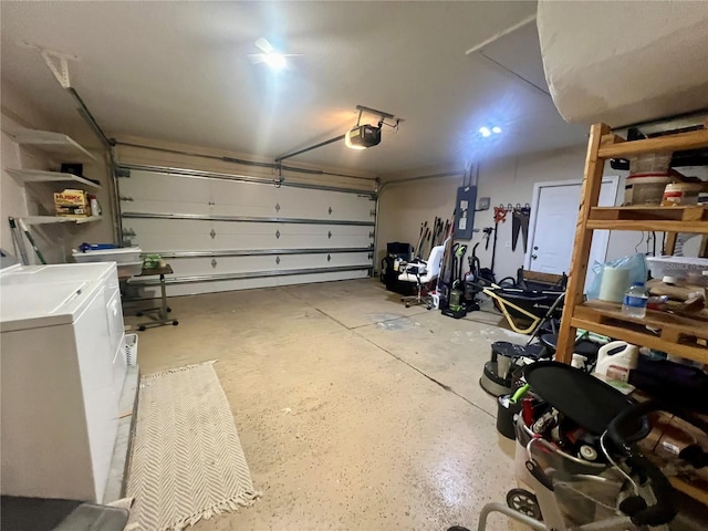 503 Philodendron, Punta Gorda, FL 33955 - garage with independent washer and dryer, electric panel, and a garage door opener