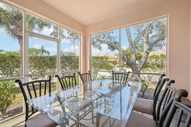 view of sunroom