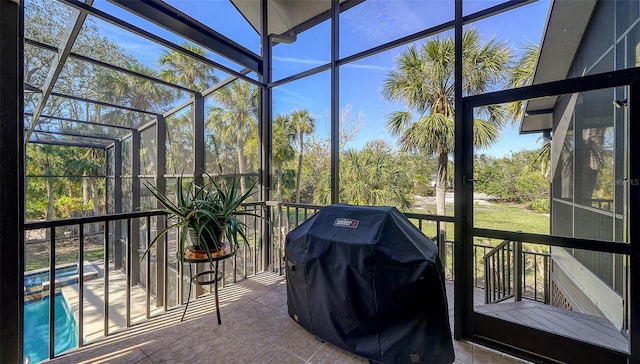 view of sunroom