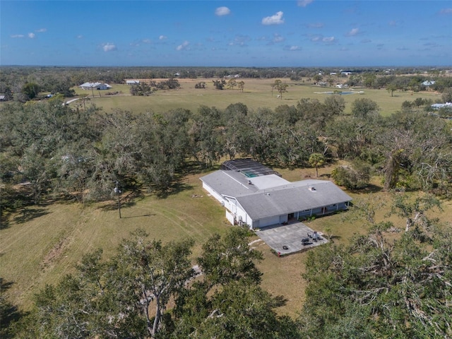 aerial view featuring a rural view