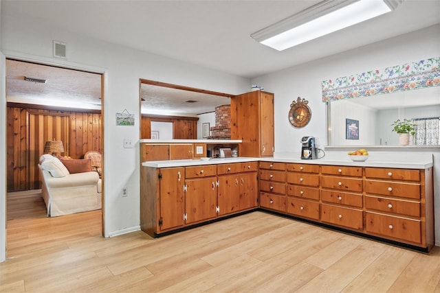 bathroom featuring visible vents, vanity, and wood finished floors