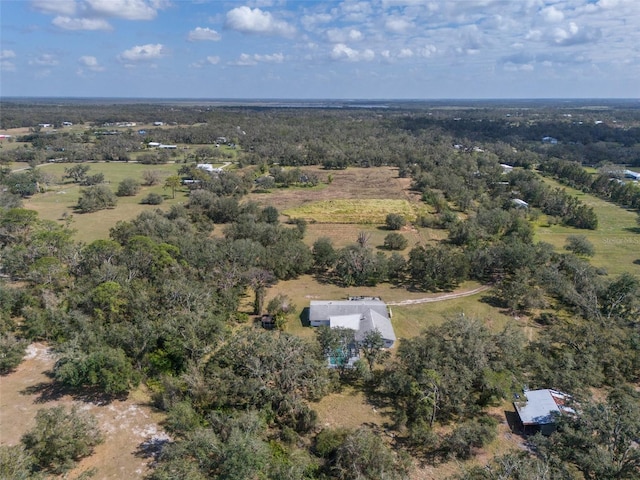 bird's eye view with a rural view