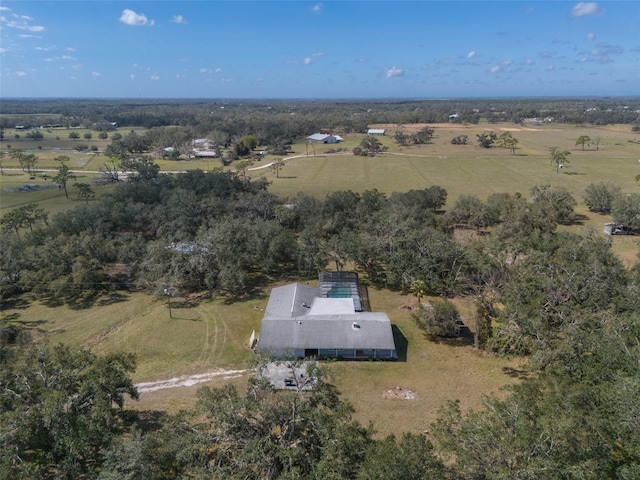 bird's eye view featuring a rural view