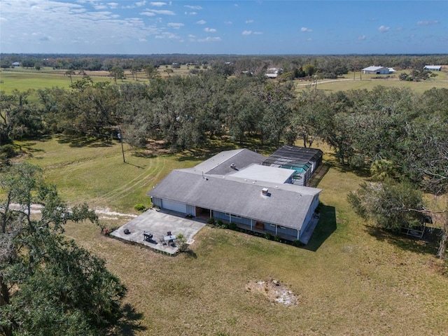 bird's eye view featuring a rural view