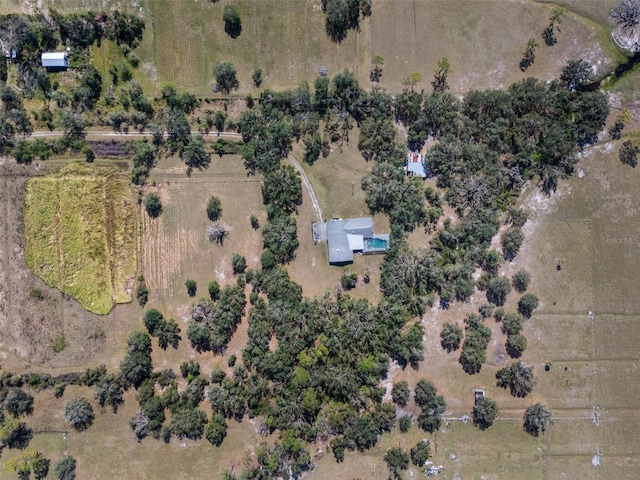 bird's eye view featuring a rural view