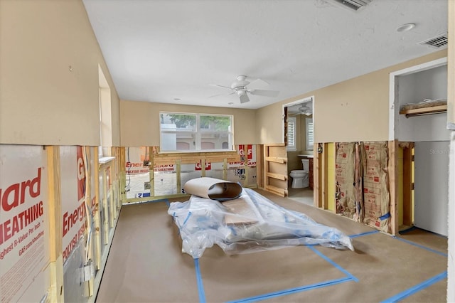 bedroom featuring visible vents