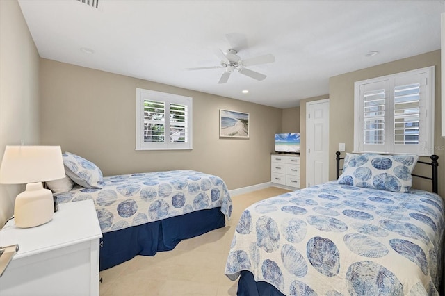 6140 Midnight Pass Rd Unit A10, Sarasota, FL 34242 - bedroom featuring ceiling fan and recessed lighting