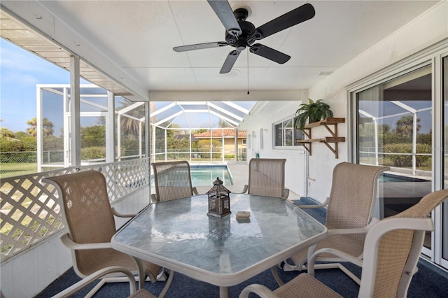 view of sunroom