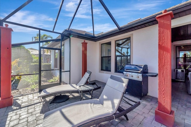 view of patio / terrace with grilling area and an outdoor kitchen