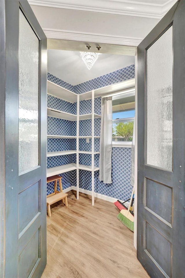 interior space with light wood-style floors