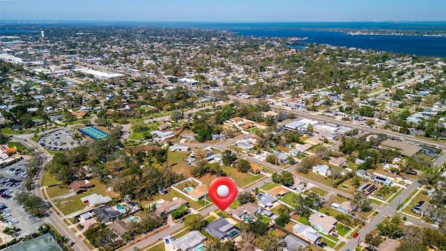 drone / aerial view with a residential view