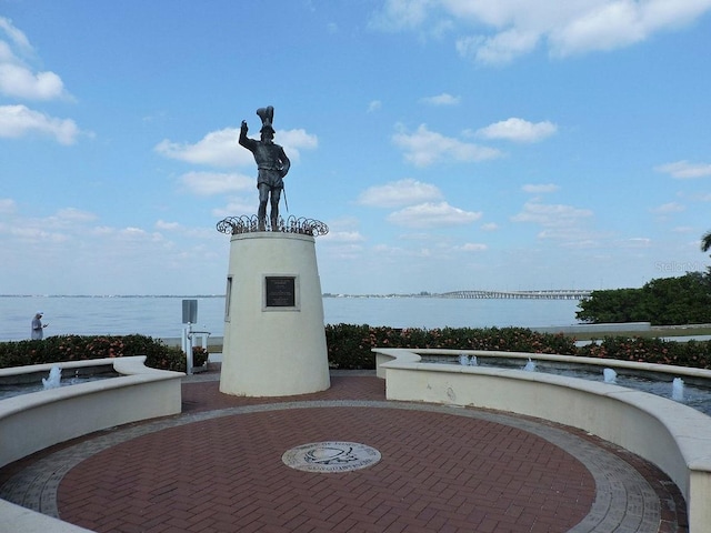 view of community featuring a water view