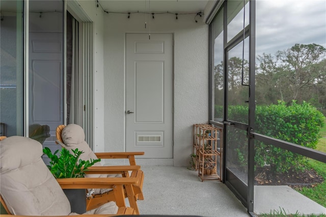 sunroom with visible vents