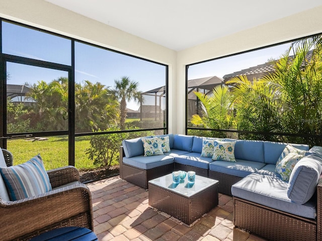 view of sunroom / solarium