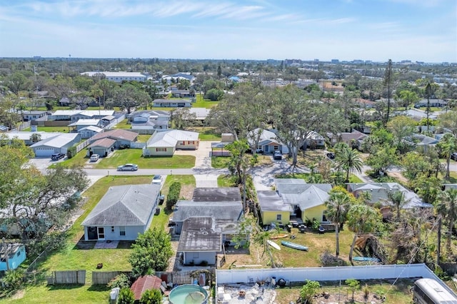 bird's eye view with a residential view