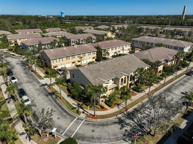 bird's eye view with a residential view