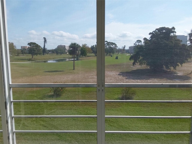 view of yard featuring a water view