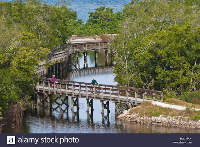 dock area featuring a pier and a water view