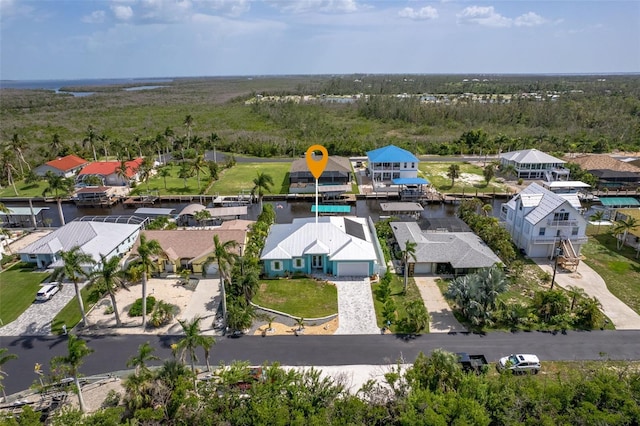 aerial view with a residential view