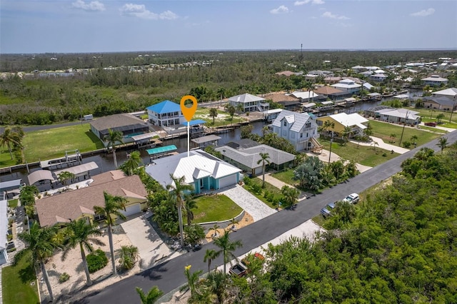 aerial view featuring a residential view