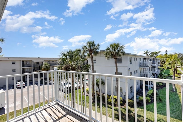 balcony with a residential view