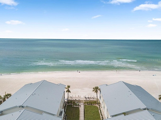 water view featuring a beach view