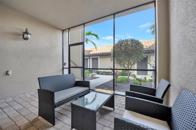 view of sunroom