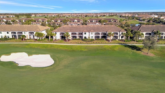 bird's eye view with golf course view