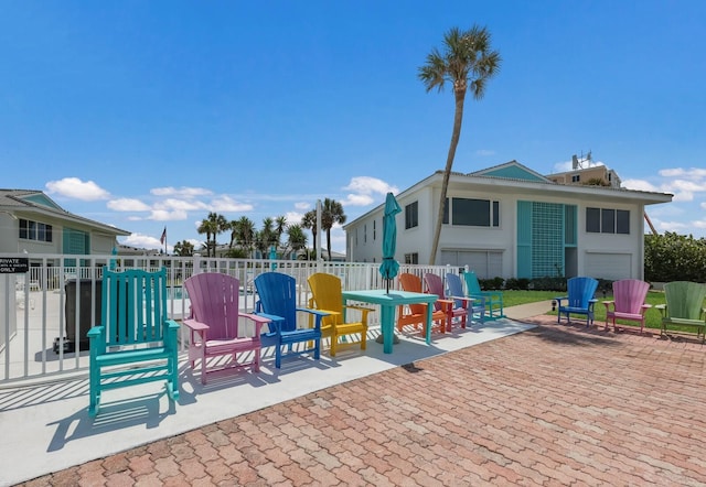 view of patio with fence