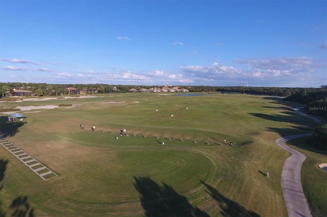 bird's eye view featuring golf course view