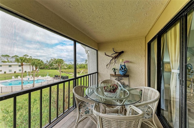 balcony with a sunroom