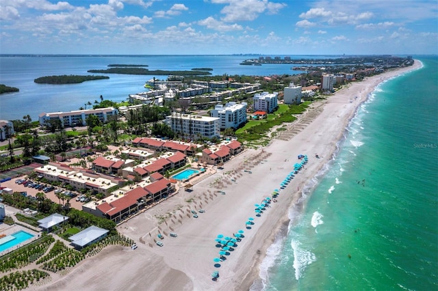 4621 Gulf Of Mexico Dr Unit 19B, Longboat Key, FL 34228 - aerial view of waterfront with a beach