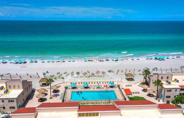 4621 Gulf Of Mexico Dr Unit 19B, Longboat Key, FL 34228 - bird's eye view of expansive beach and a pool