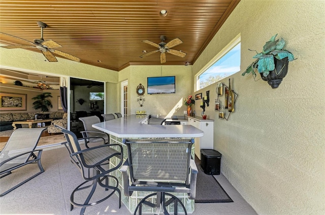 10002 Cherry Hills Avenue Cir, Bradenton, FL 34202 - view of patio featuring ceiling fan and outdoor dining area