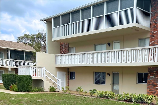 exterior space featuring stairs