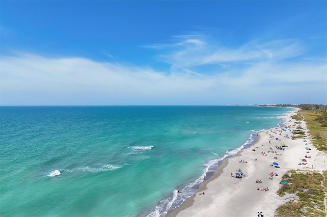 water view with a view of the beach